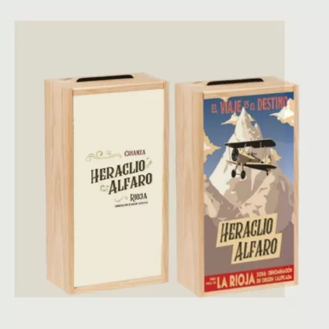 Heraclio Alfaro Finca Estarijo - Caja de madera 3 botellas de 75 cl
