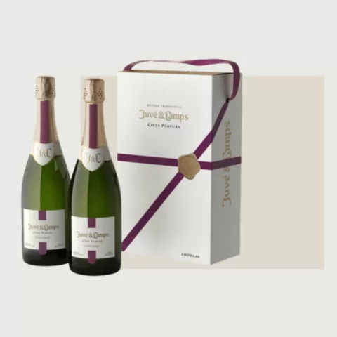 Juvé & Camps Cinta Púrpura - Estuche de cartón 2 botellas de 75 cl