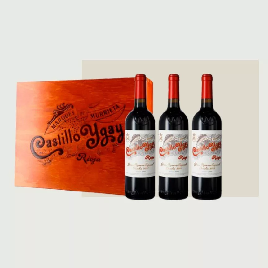 Castillo Ygay - Caja de madera 3 botellas de 75 cl