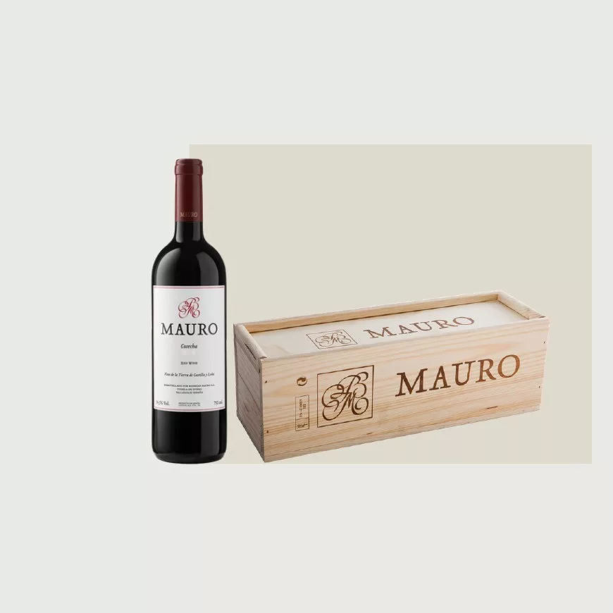 Mauro - Caja de madera 1 botella de 1,5 L