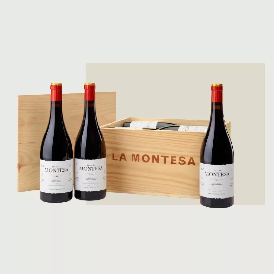 La Montesa - Caja de madera 3 botellas de 75 cl