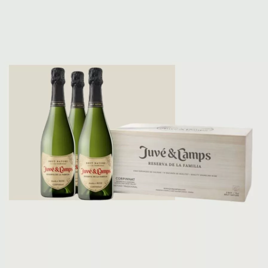 Juvé & Camps Reserva de la Familia - Caja de madera 3 botellas de 75 cl