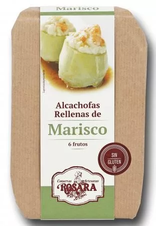 Alcachofas Rellenas de Marisco Rosara